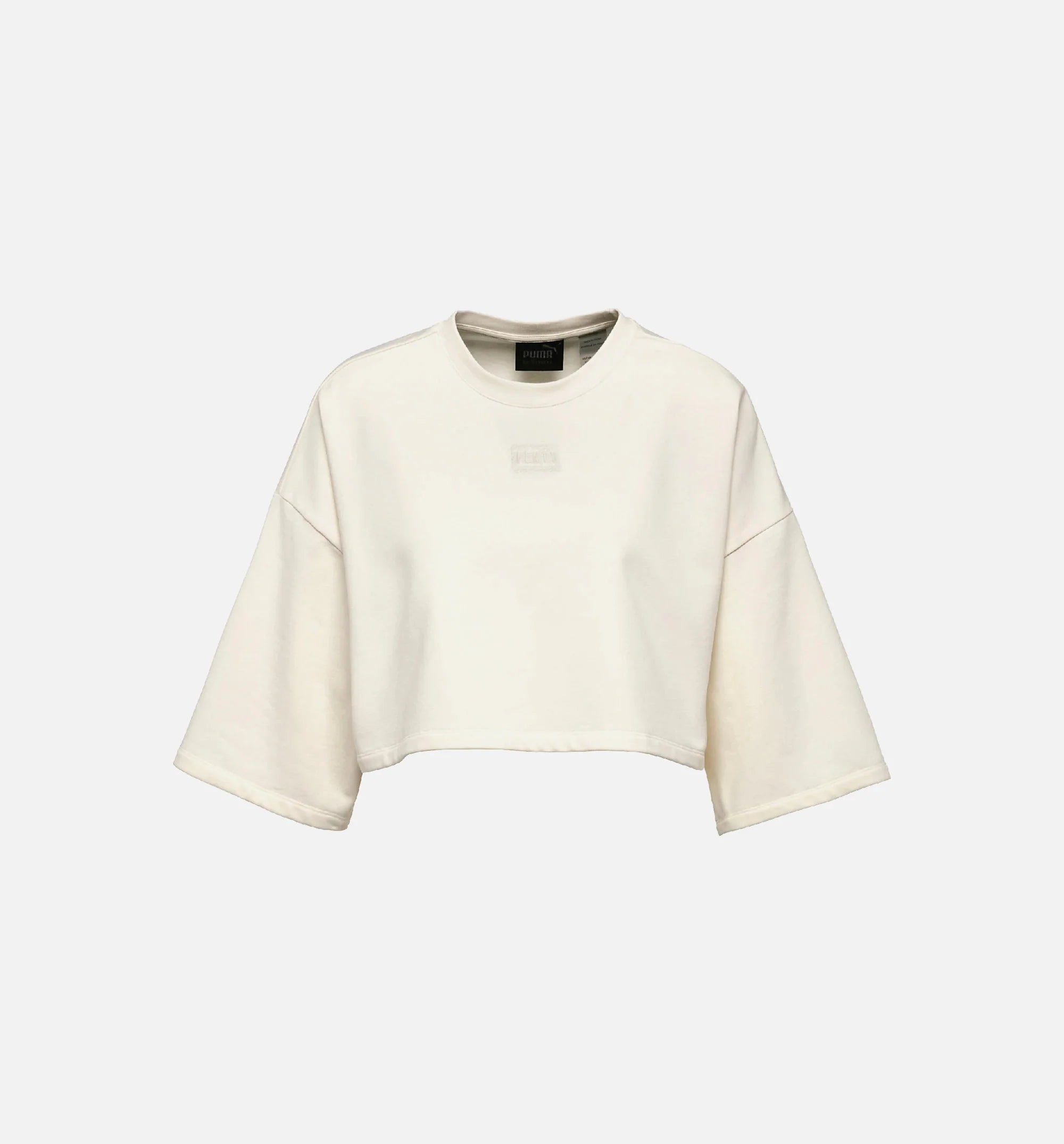 Puma Rihanna Fenty Cropped Crew Neck T Shirt Womens Vanilla Ice