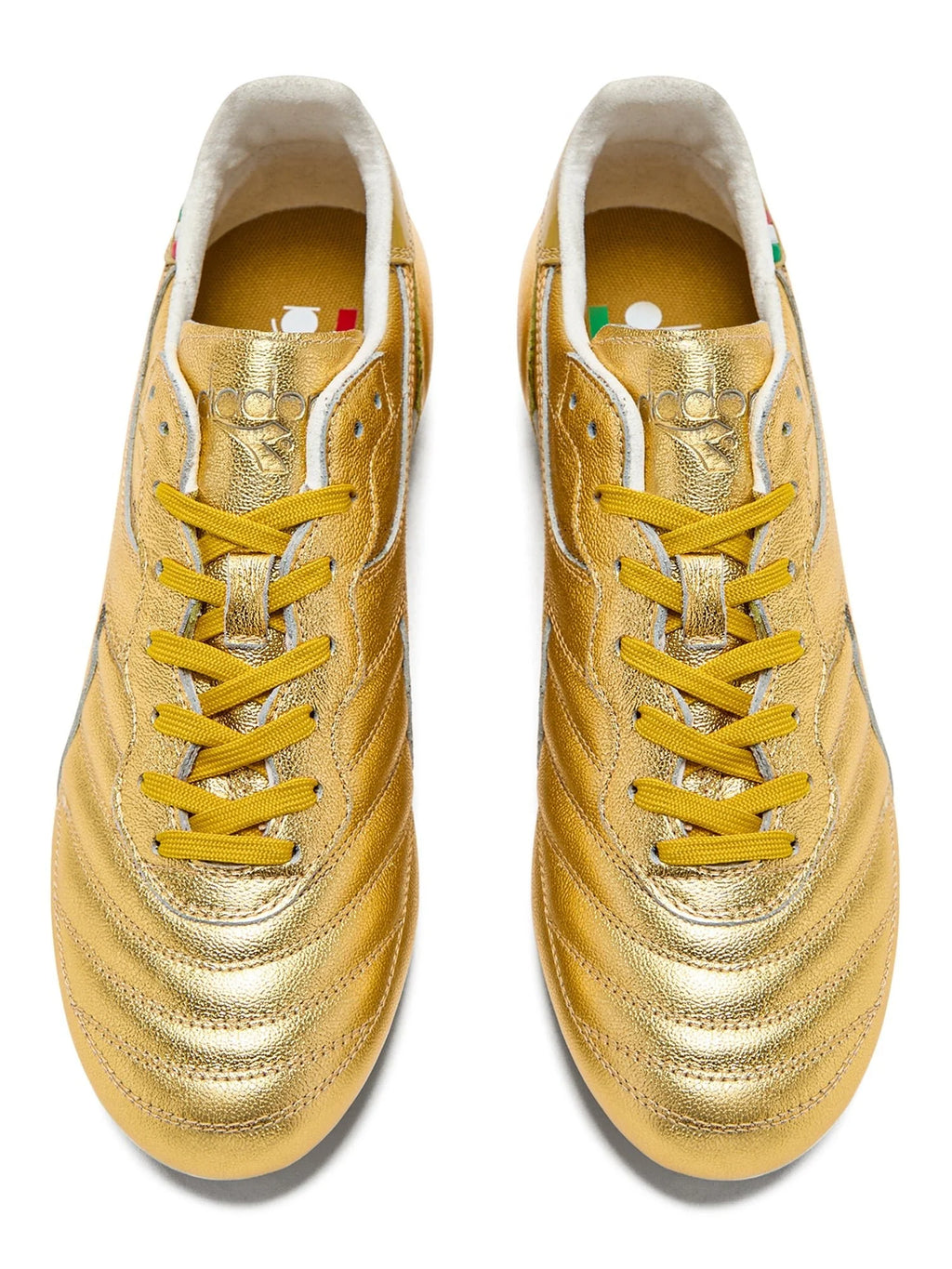 Diadora Brasil Italy OG LT MDU FG Firm Ground Soccer Cleats Gold