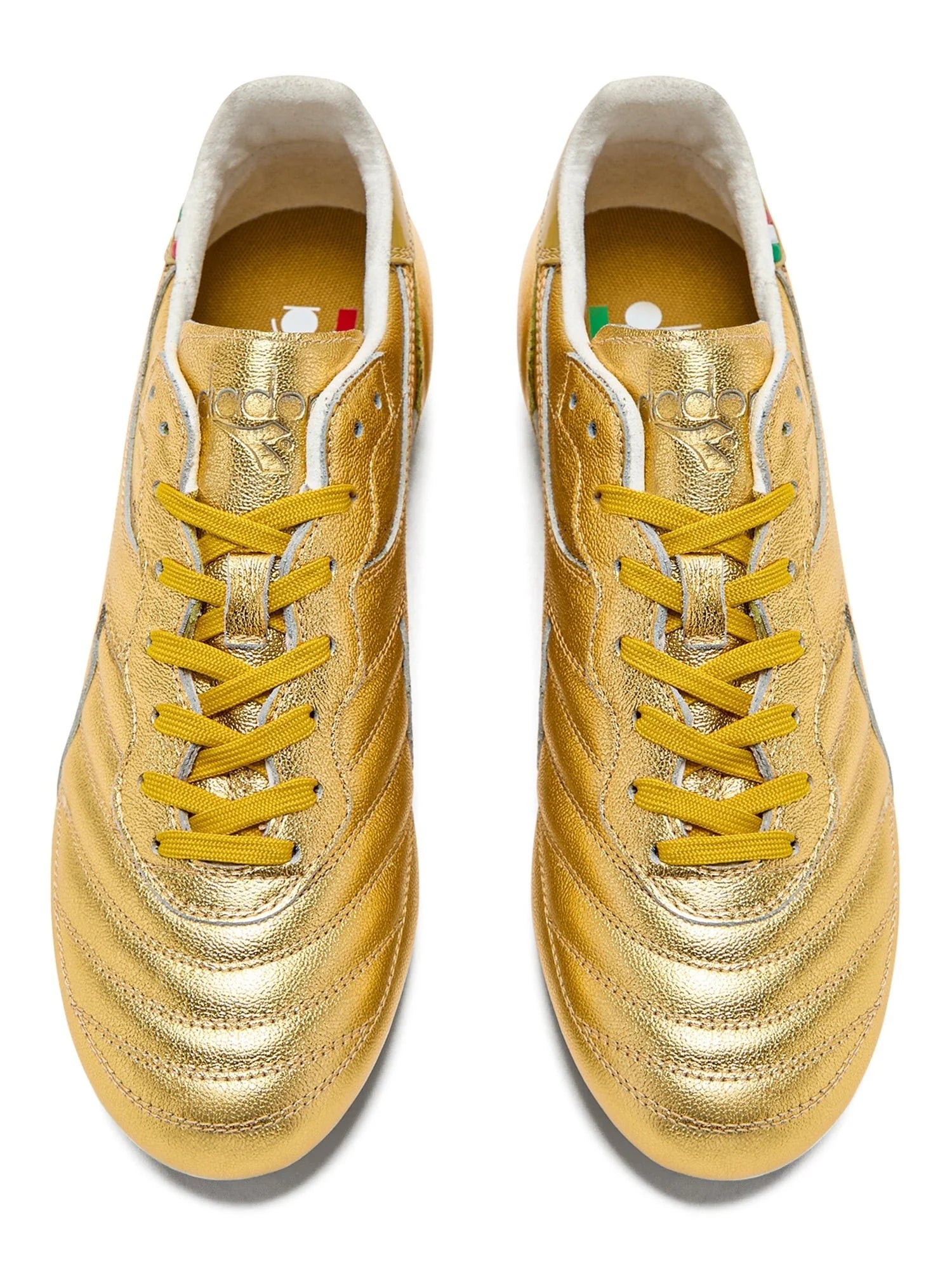 Diadora Brasil Italy OG LT MDU FG Firm Ground Soccer Cleats Gold