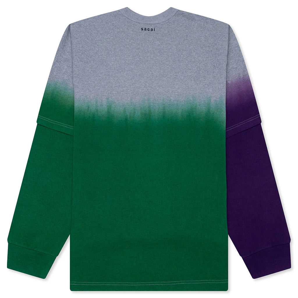 Garment Dye Cotton Jersey L S T Shirt Green