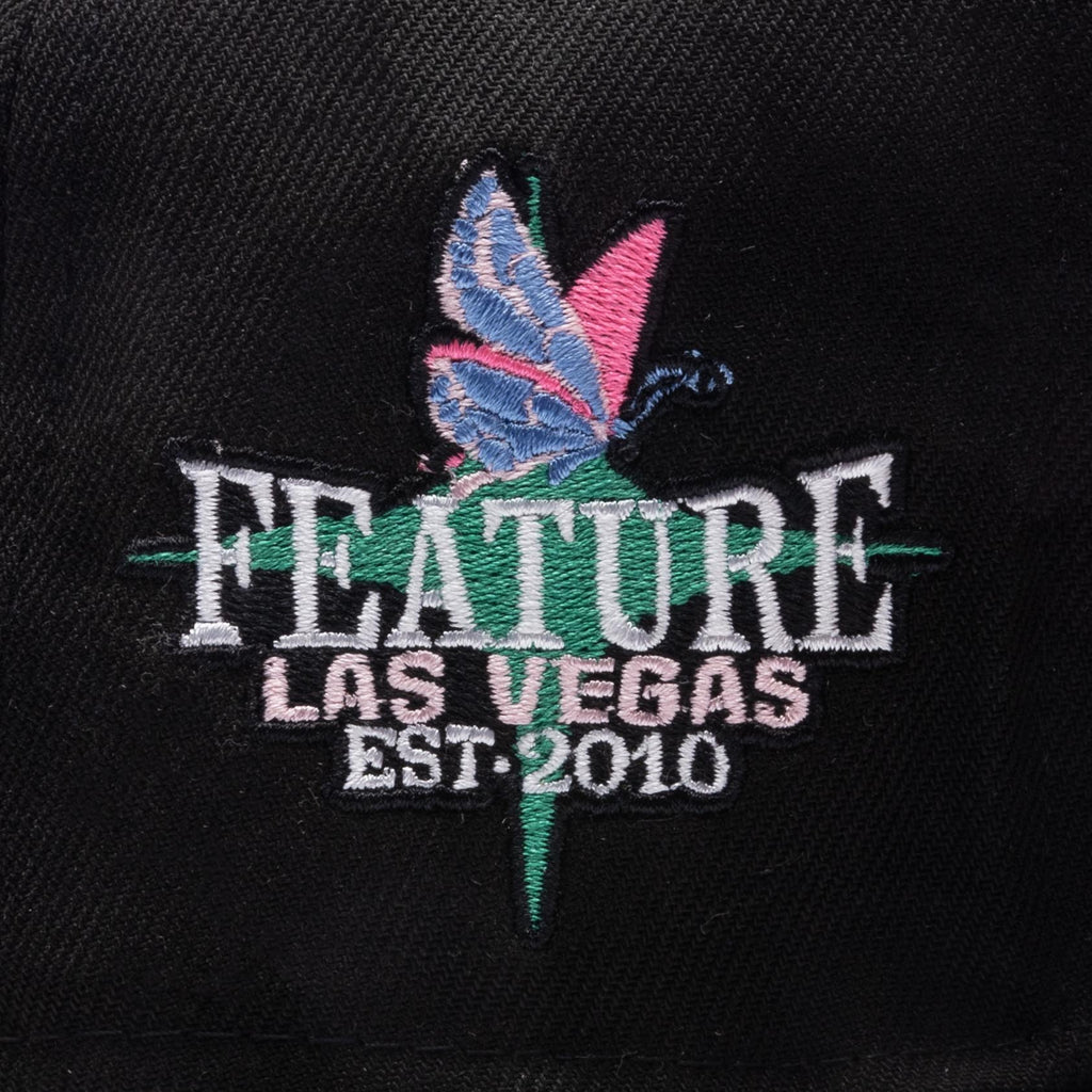 Feature x New Era Old English Plaza Fitted Black Pink Glow