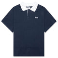 Pique Polo Dark Navy White