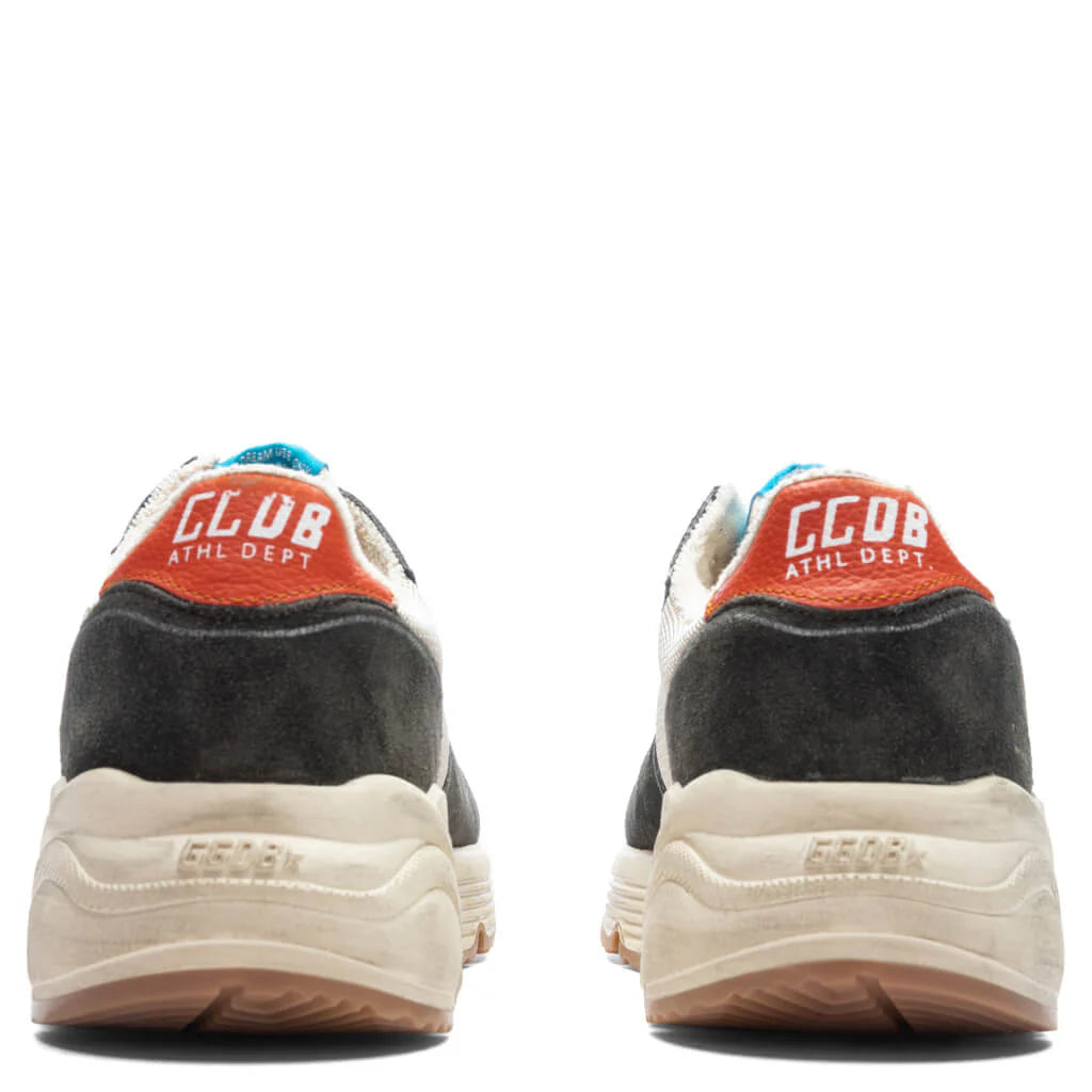 Running Sole Net Cream Dark Grey Silver
