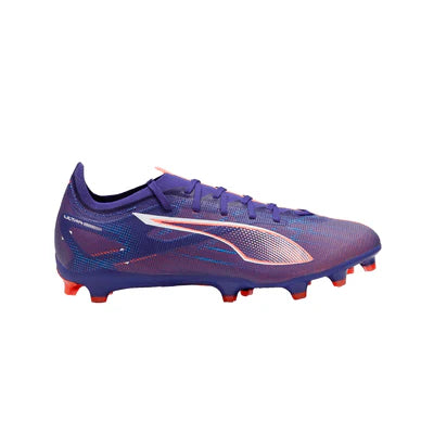 PUMA Ultra 5 Match FG AG Multi Ground Soccer Cleats Blue White Sunset Glow