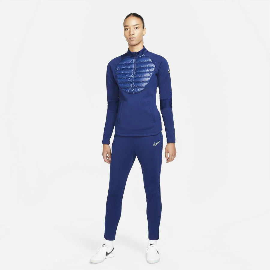 Nike Therma FIT Academy Winter Warrior Womens Knit Soccer Pants Blue Void Volt