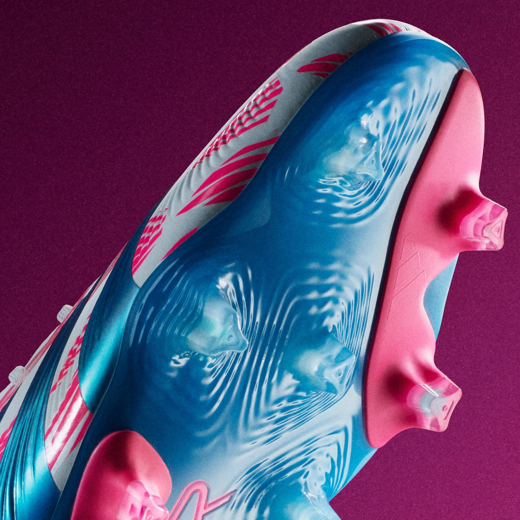 adidas Predator Elite FG Mens Firm Ground Soccer Cleats White Solar Blue Solar Pink