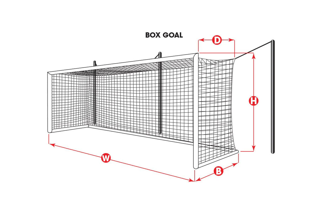 Kwik Goal Box Net 8Hx24Hx6Dx6B 120MM Mesh HTPP Solid Braid Knotless
