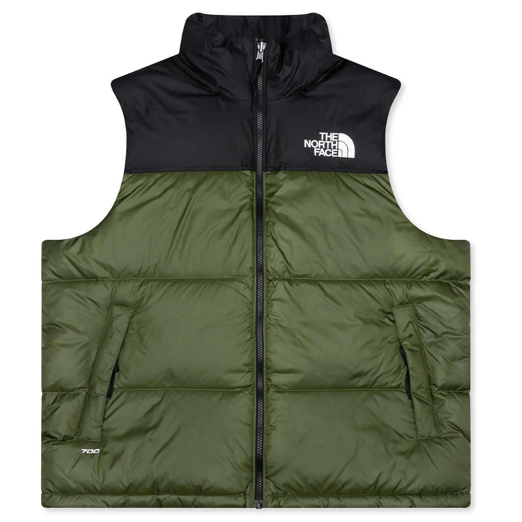 1996 Retro Nuptse Vest Woodland Green