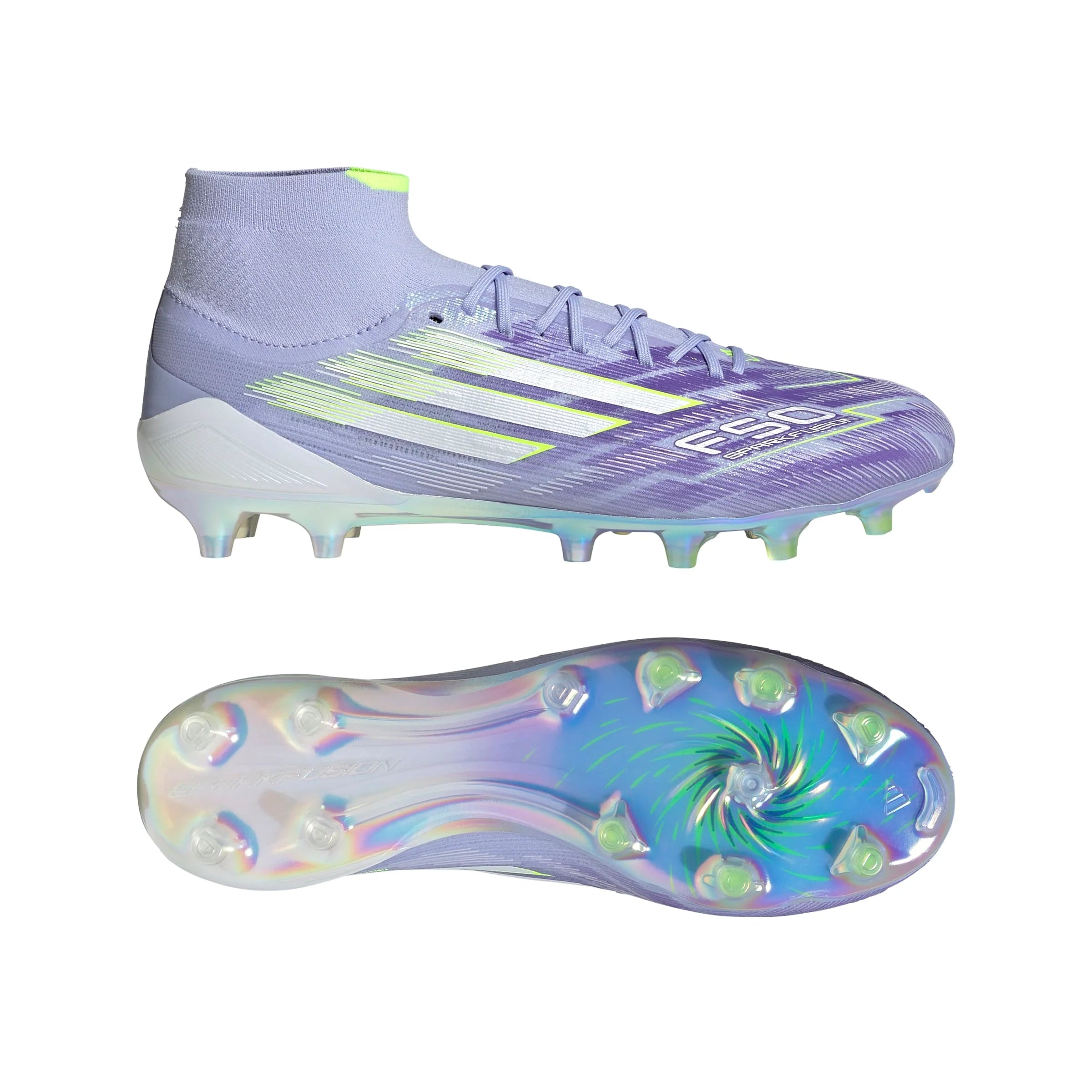 adidas F50 Sparkfusion Elite Mid Firm Ground Artificial Womens Soccer Cleats Vioton Lemon