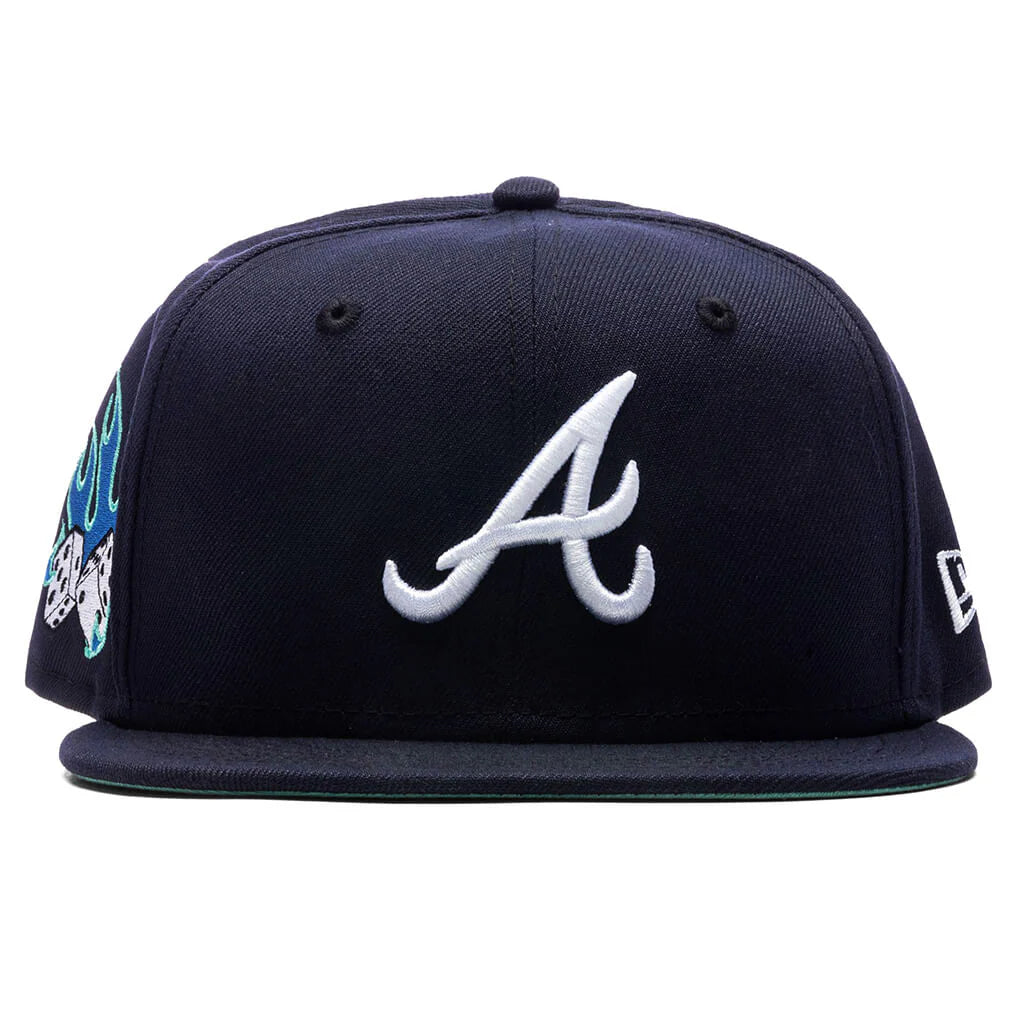 Feature x New Era Flaming Dice 59FIFTY Fitted Atlanta Braves