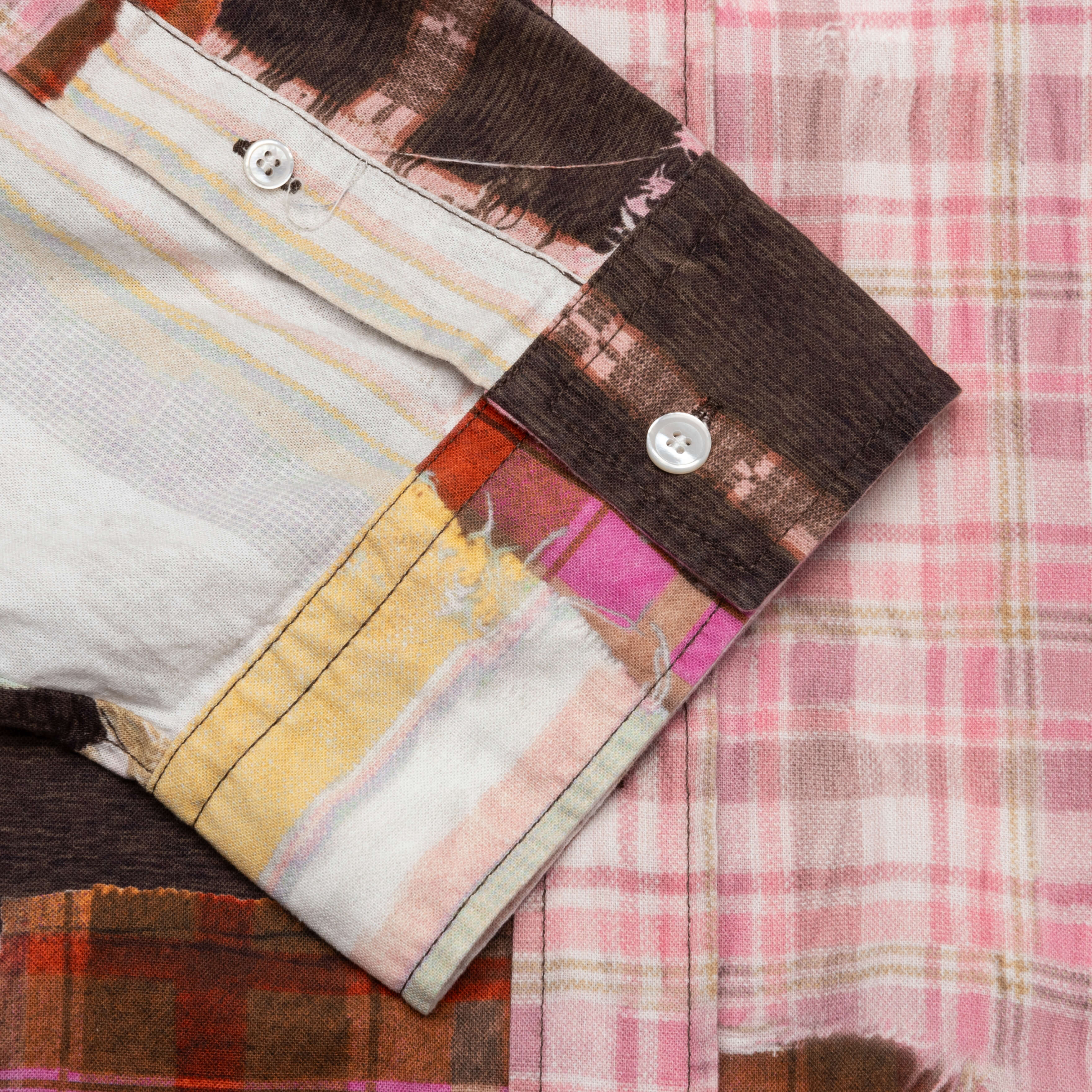 Patchwork Flannel Pink Multi