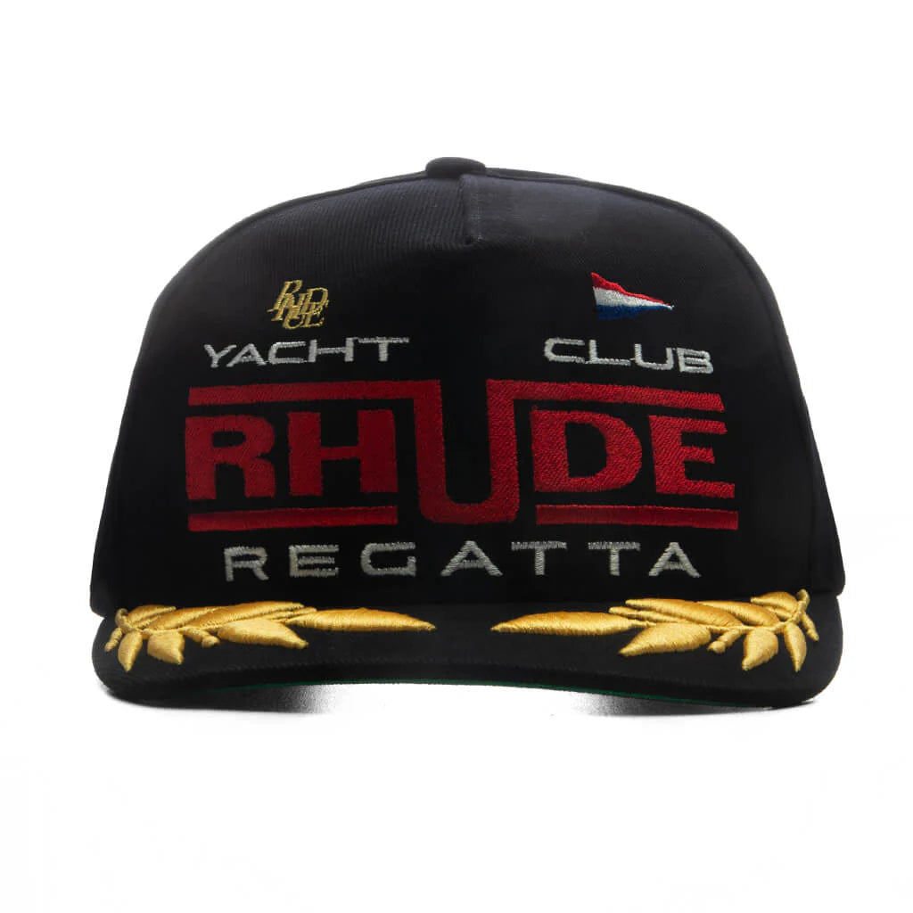 Regatta Club Hat Black White Red