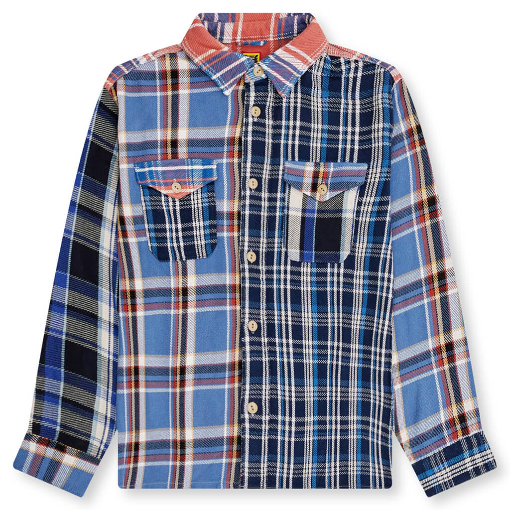 Crazy Check L S Shirt Blue
