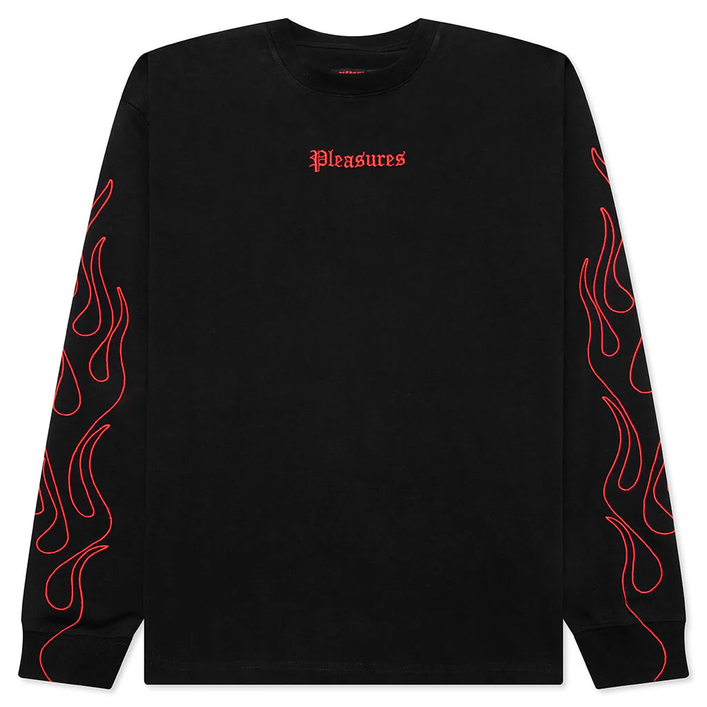 Fiery Heavyweight Longsleeve Tee Black