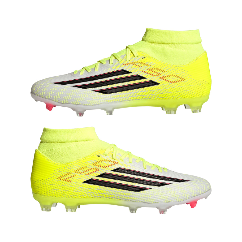 adidas F50 League Mid Cut FG MG Firm Ground Multi Ground Mens Soccer Cleats Yellow Black