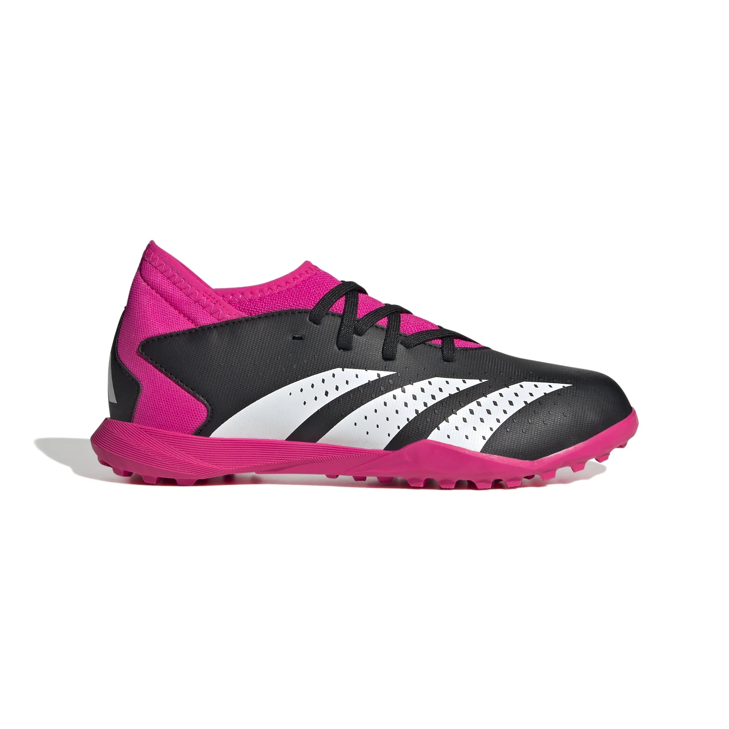 adidas Predator Accuracy3 TF Youth Turf Soccer Cleats Black White Shock Pink