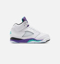 Air Jordan 5 Retro Grape Preschool Lifestyle Shoe White New Emerald Grape Ice Black