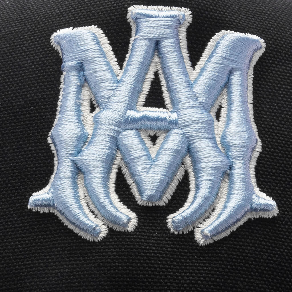 MA Outline Canvas Hat Black Blue