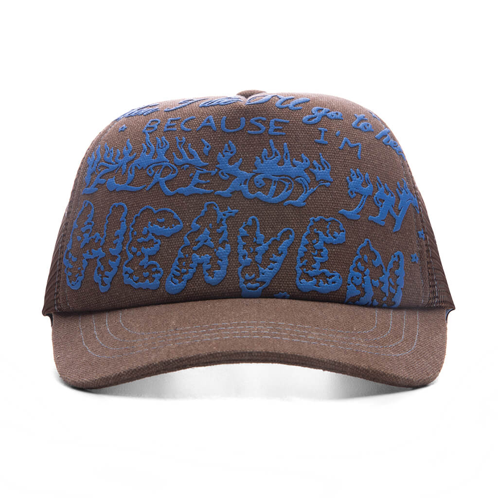Heaven Trucker Cap Brown Denim