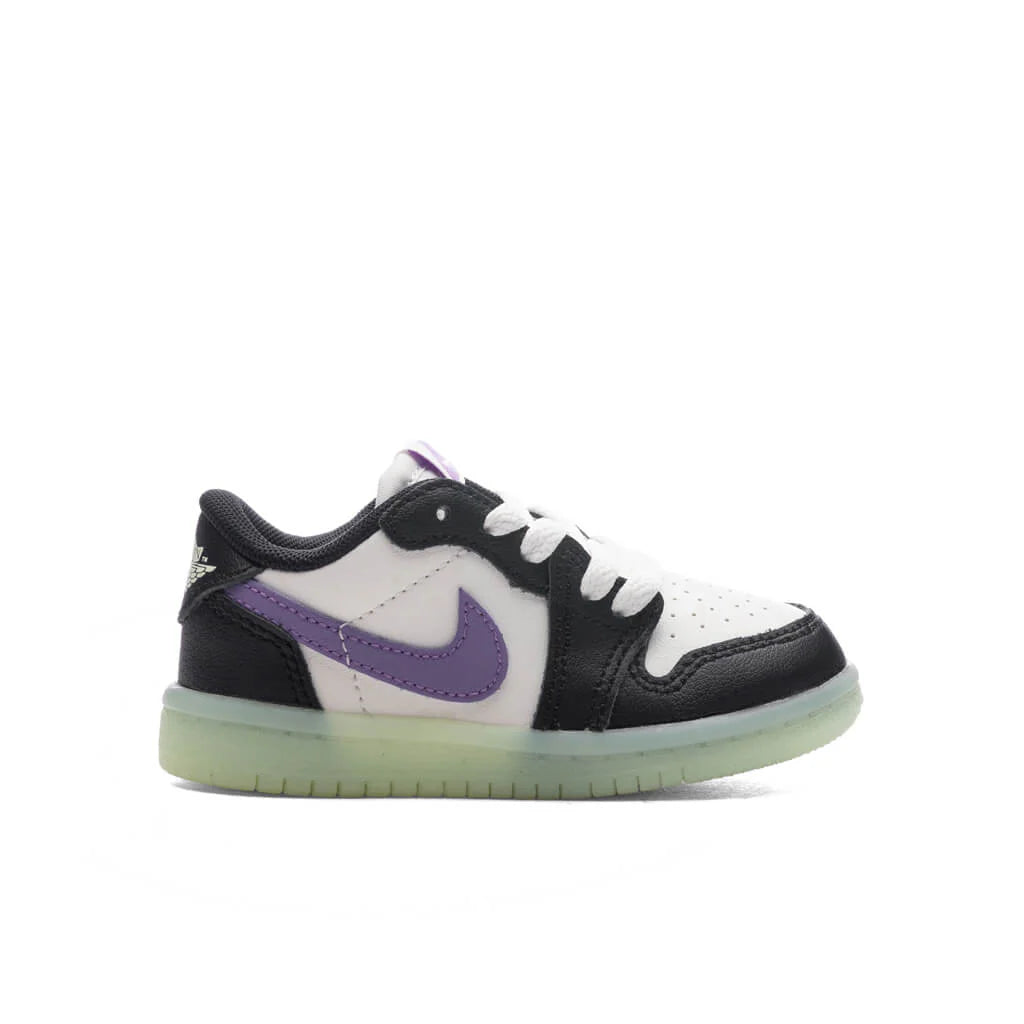 Air Jordan 1 Retro Low OG TD Black Black Raspberry Volt TInt