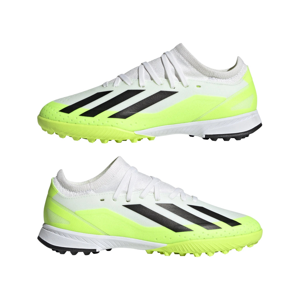 adidas X Crazyfast3 TF Junior Turf Soccer Cleats White Black