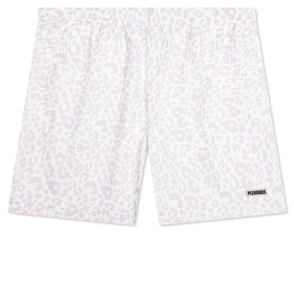 Leopard Active Shorts Off White