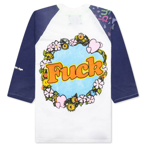 Shit Fuck Raglan Tee Shirt Multi