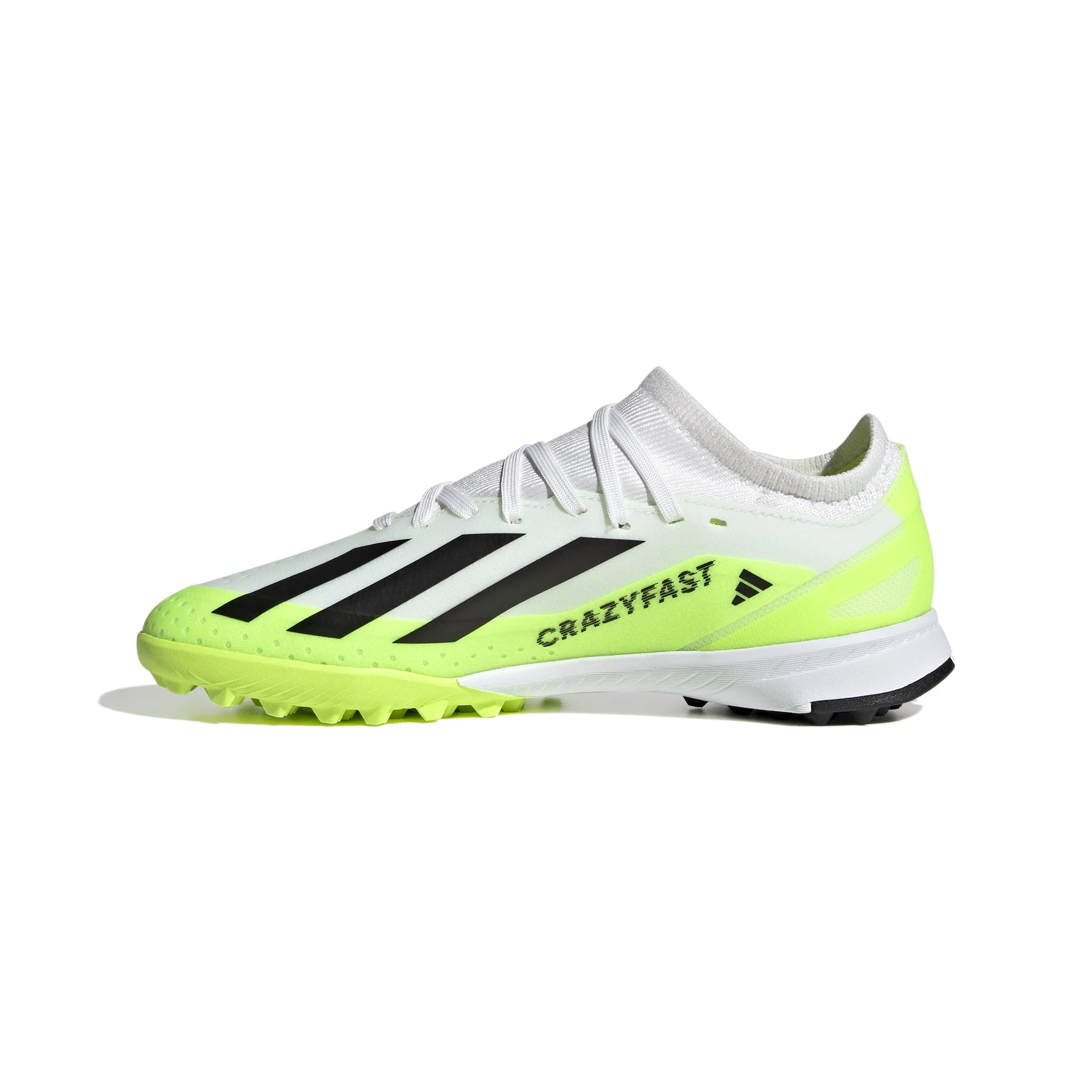 adidas X Crazyfast3 TF Junior Turf Soccer Cleats White Black