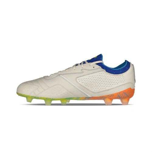 Charly Tyrian LT FG Firm Ground Soccer Cleats White Blue Orange