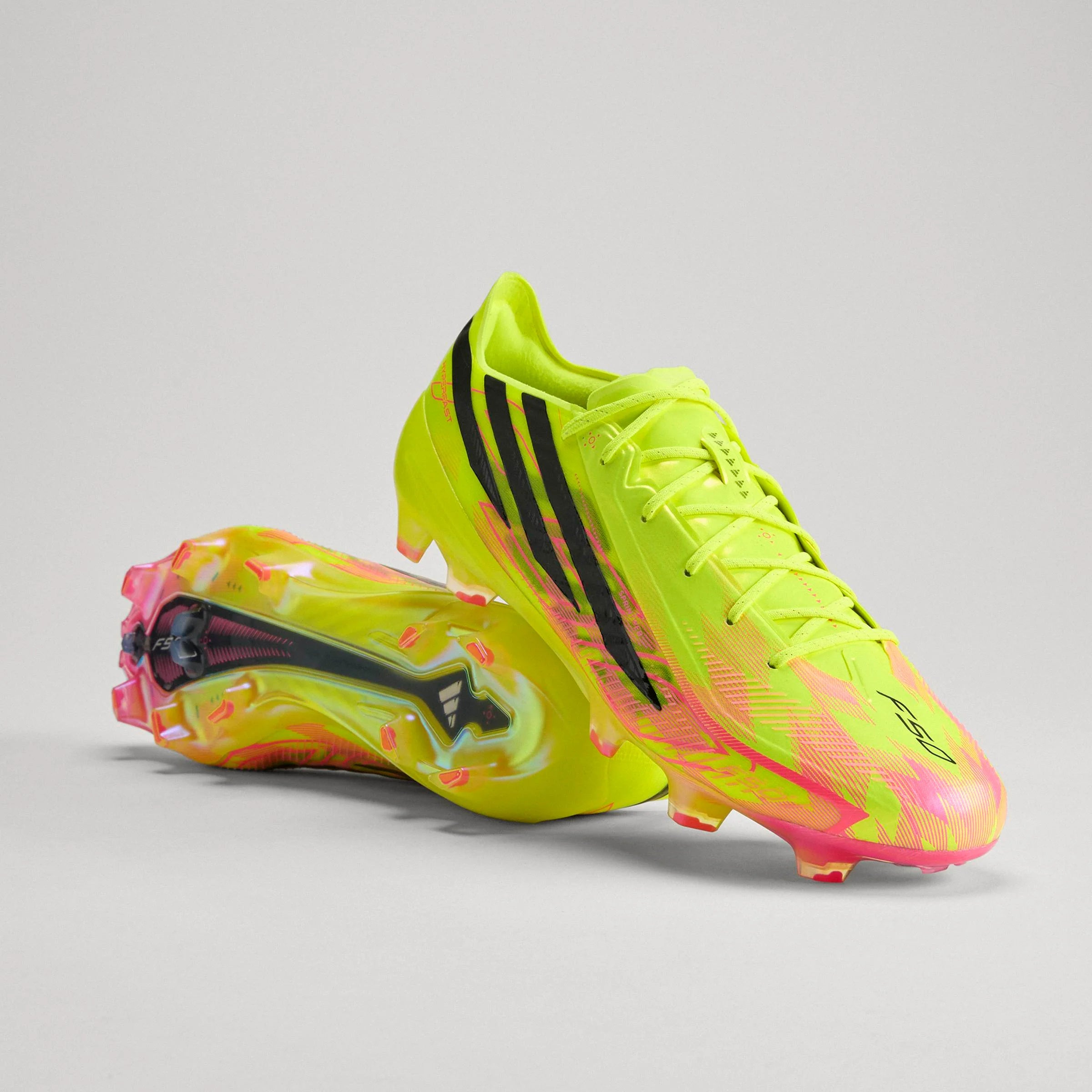 adidas F50 Hyperfast Elite Firm Ground Mens Soccer Cleats Yellow Black