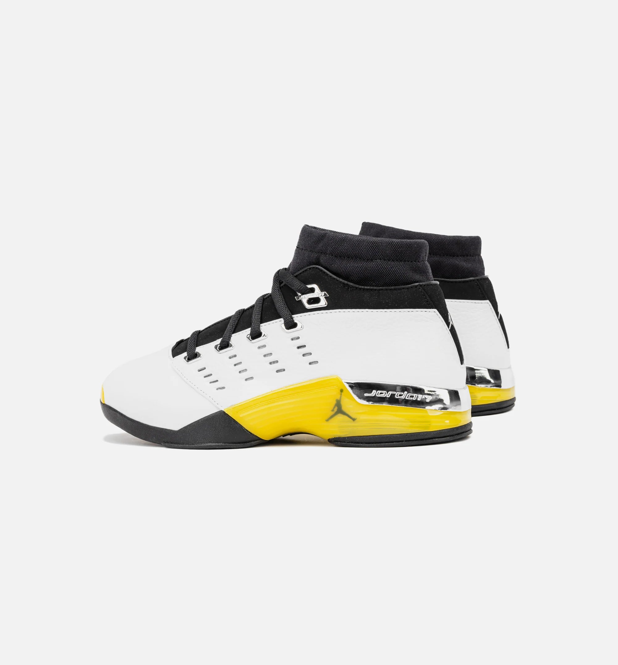 Air Jordan 17 Retro Low Lightning Mens Lifestyle Shoe White Lightning Black Chrome Limit One Per Customer