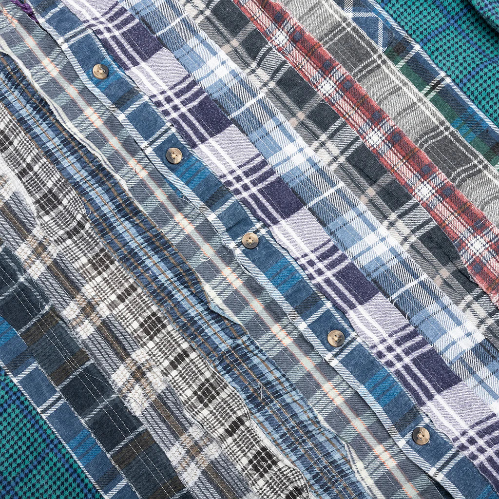 Ribbon Wide Flannel Shirt Assorted