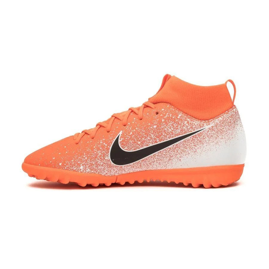 Nike JR Superflyx 6 Academy TF Turf Soccer Cleats Hyper Crimson Black White