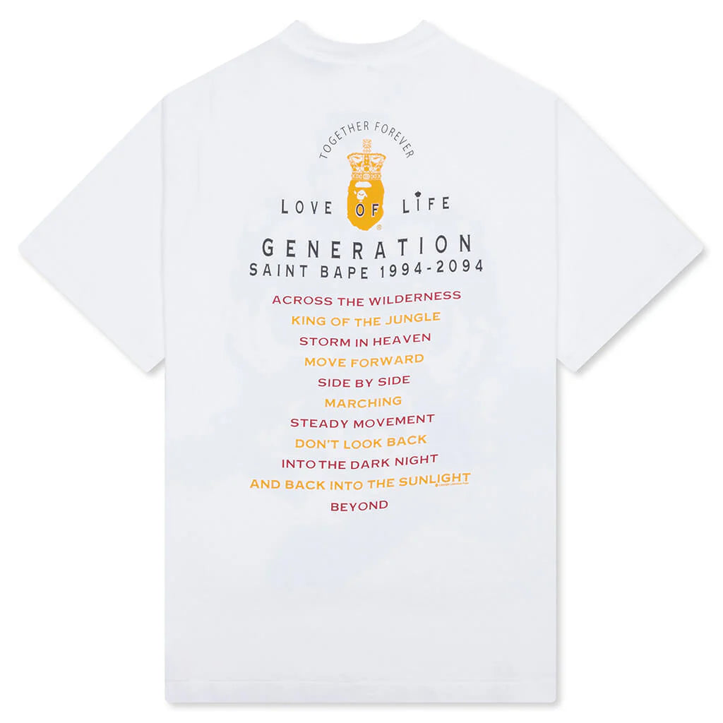 Saint M6 x Bape Generation S S Tee White