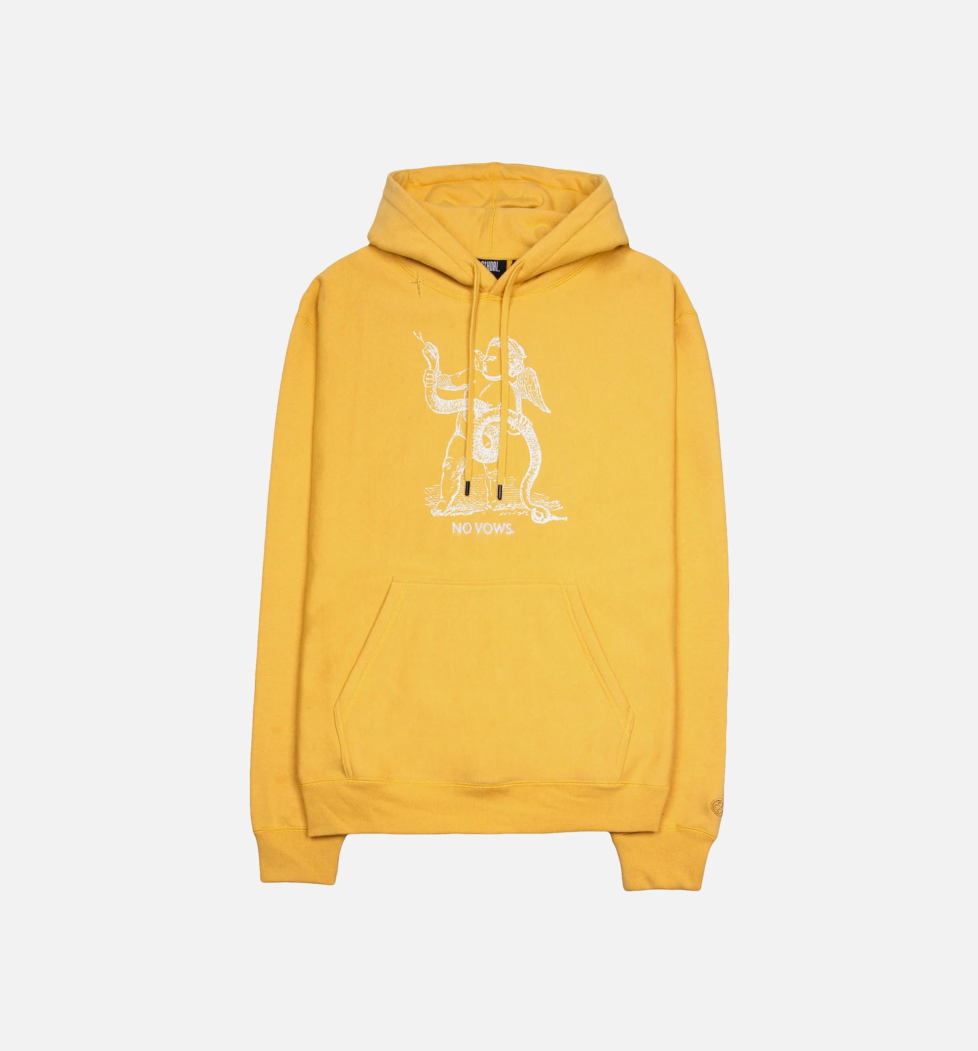 No Vows Core Fleece Hoody Yellow White