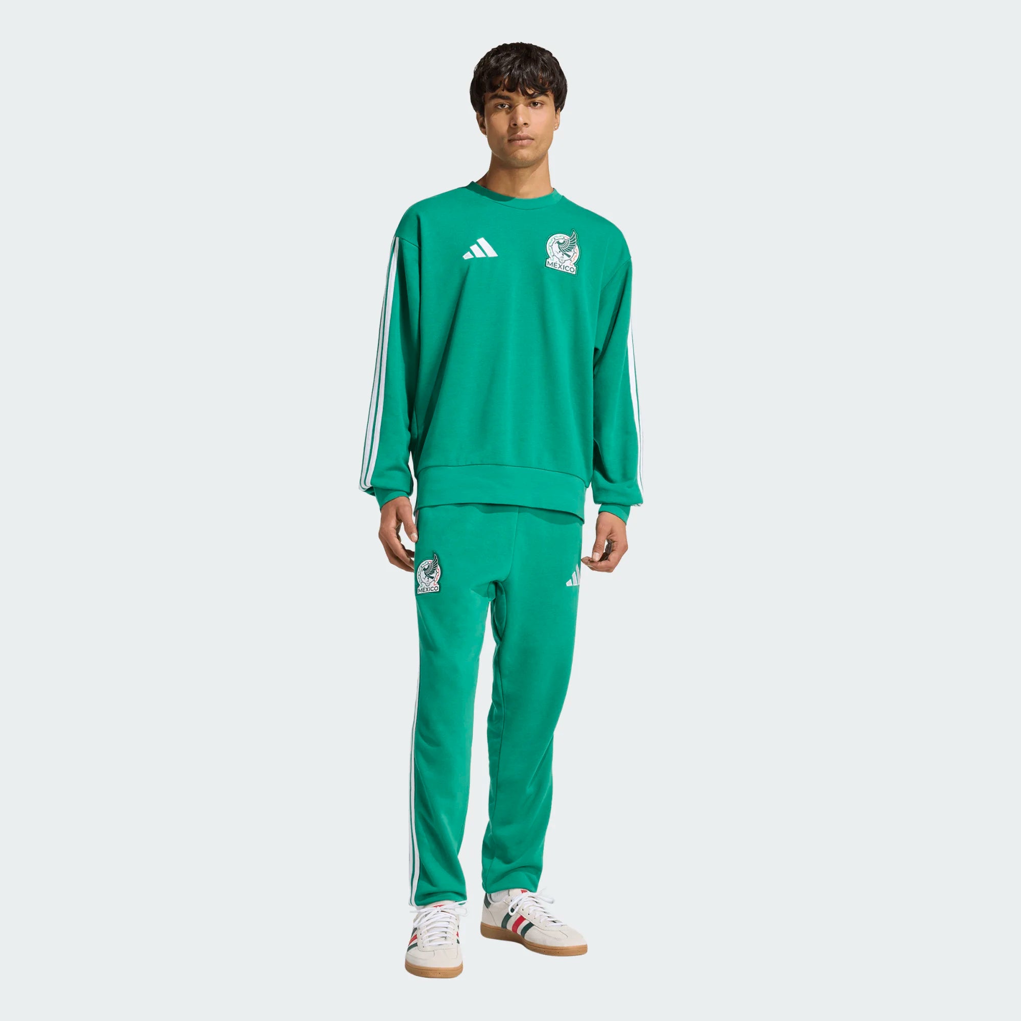 adidas Mexico DNA Mens Soccer Crew Sweat Green