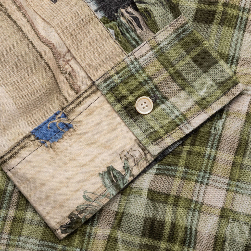 Patchwork Flannel Green Multi