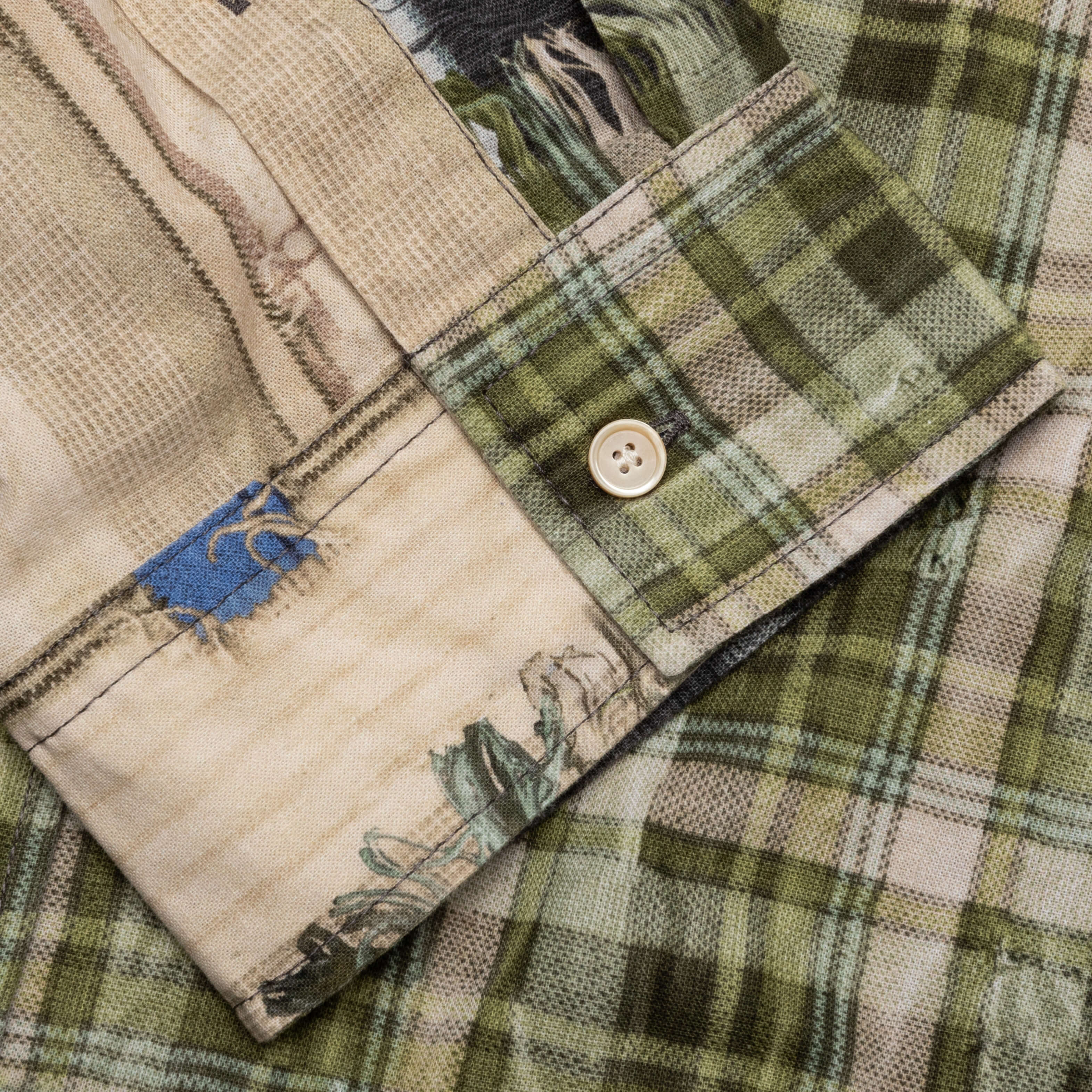 Patchwork Flannel Green Multi