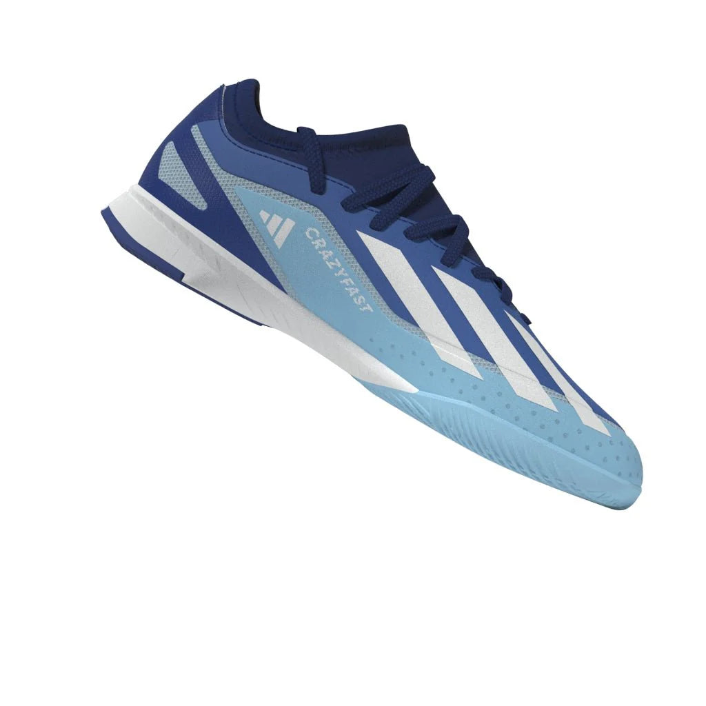 adidas X Crazyfast3 IN Junior Indoor Soccer Shoes Royal White