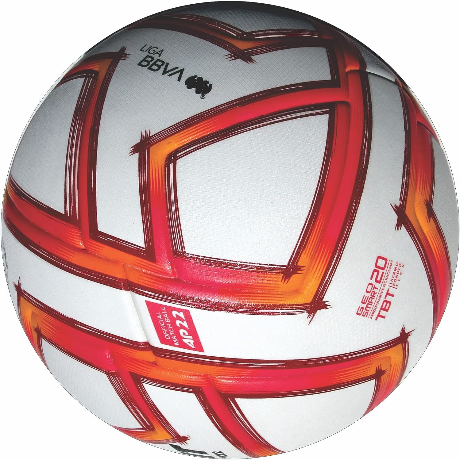 Voit Quality Pro Official Match Soccer Ball Liga MX Apertura 22 White Hi Vis Orange