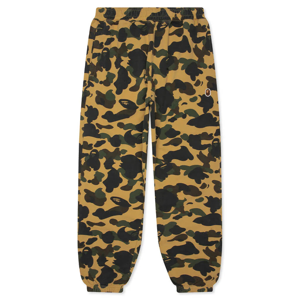 1st Camo One Point Relaxed Fit Sweat Pants Yellow