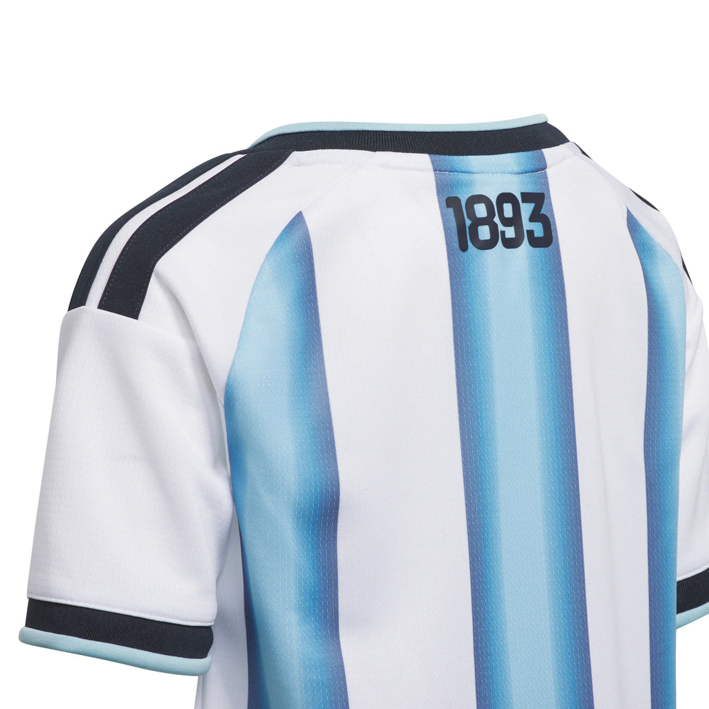 adidas Argentina Home Youth Soccer Mini Kit Set 26 White Blue
