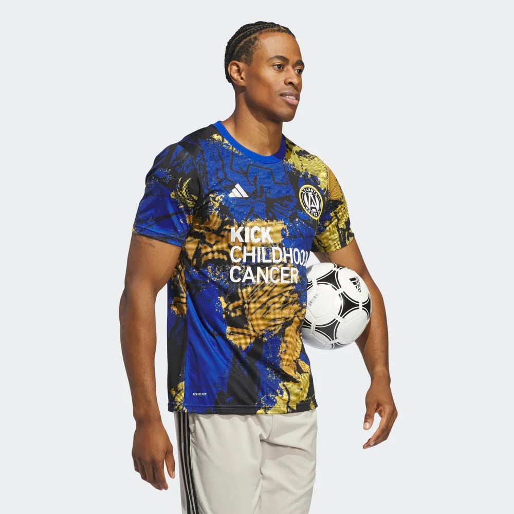 adidas Marvel Atlanta United Aeroready Pre Match Kick Childhood Cancer Jersey