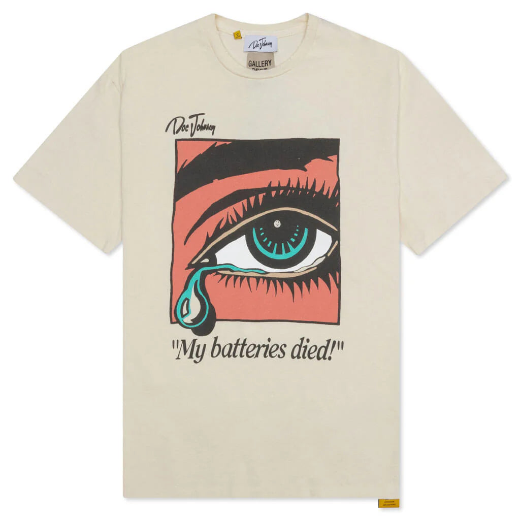Dead Batteries Tee Antique White
