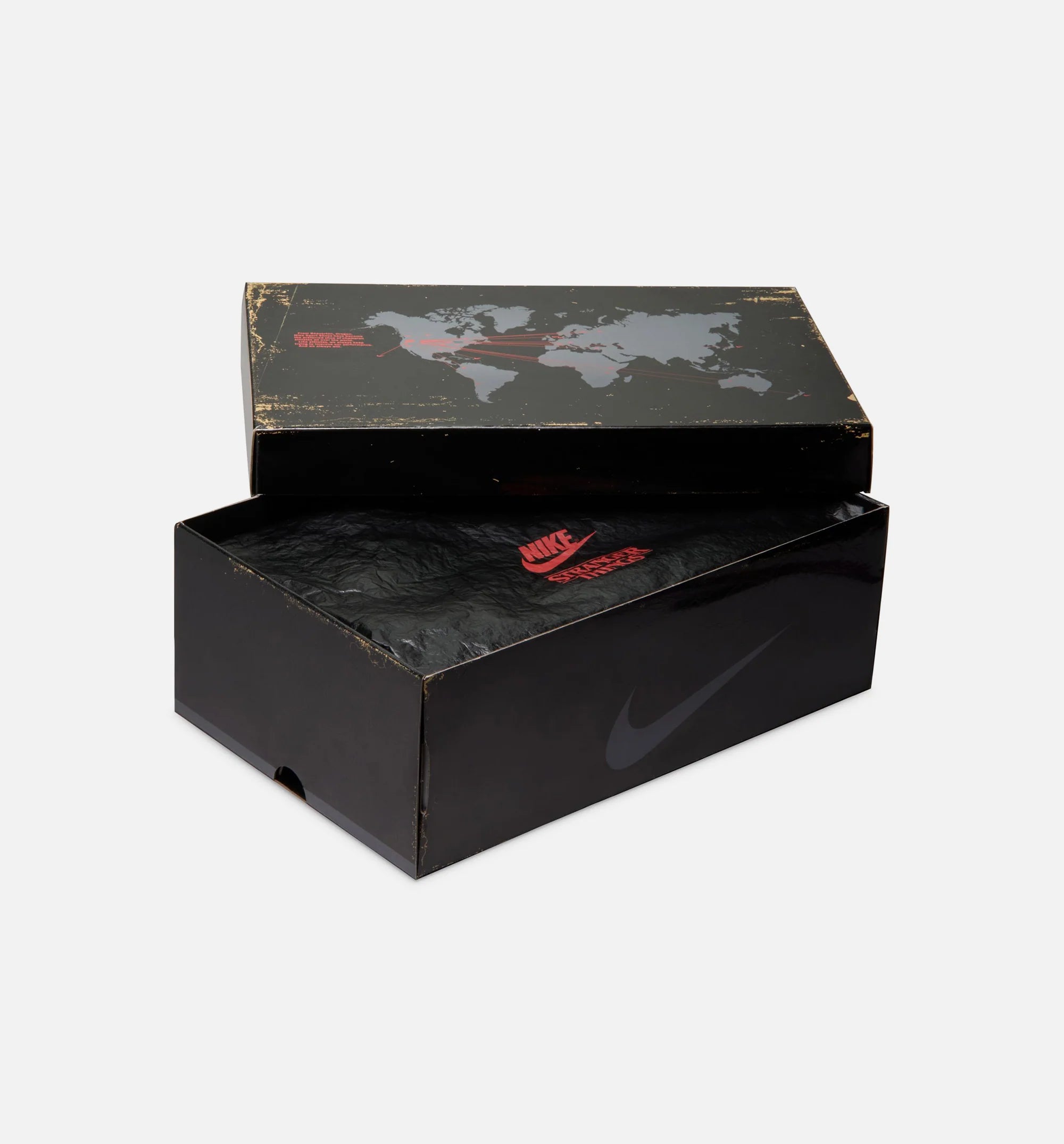 Air Foamposite One x Stranger Things Vecna Mens Lifestyle Shoe Black Bright Crimson Off Noir