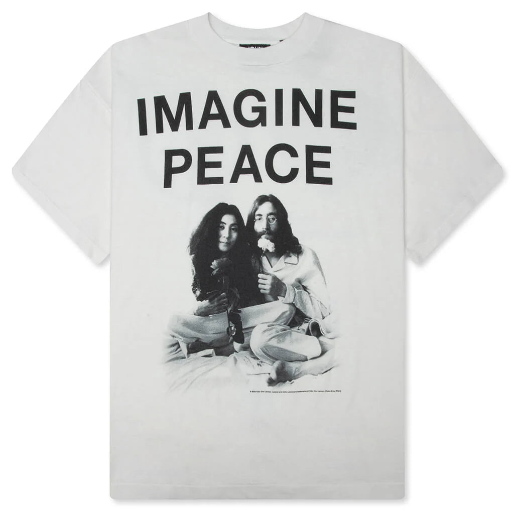 Saint M6 x John Lennon Imagine Peace S S T Shirt White