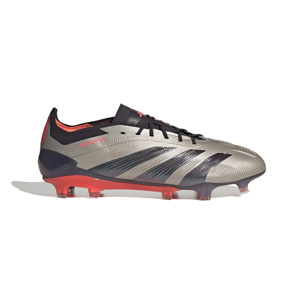 adidas Predator Elite FG Mens Firm Ground Soccer Cleats Platin Metallic Black Carbon