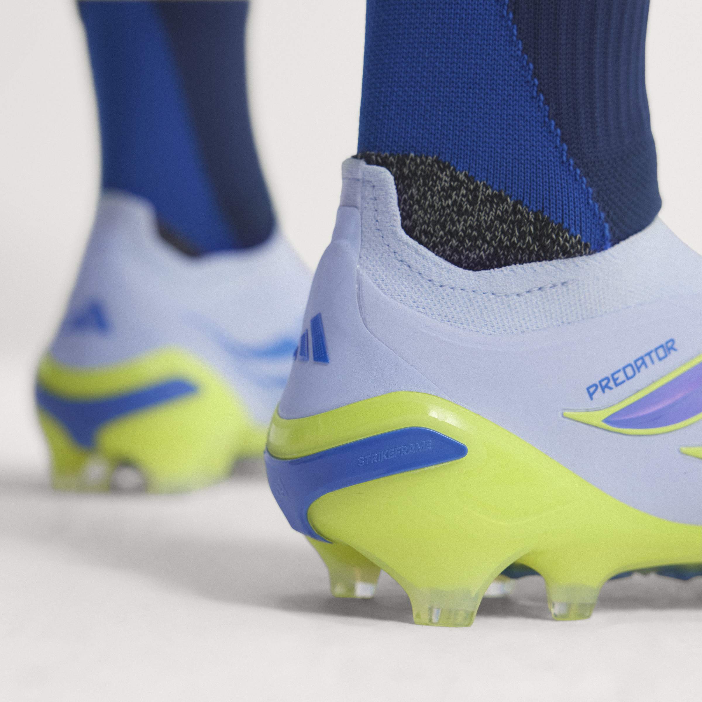 adidas Predator Elite Laceless FG Firm Ground Mens Soccer Cleats Sky Blue Yellow