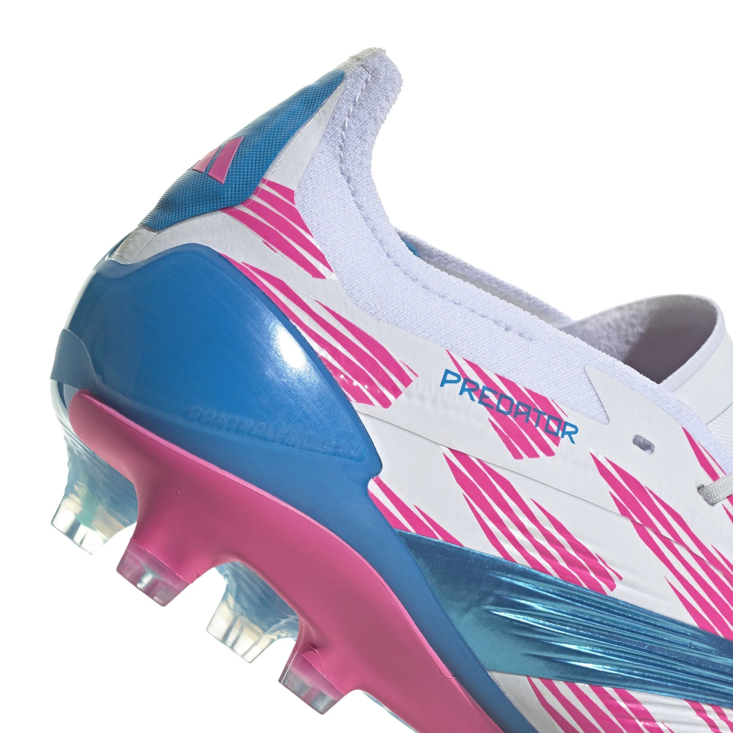 adidas Predator Elite FG Mens Firm Ground Soccer Cleats White Solar Blue Solar Pink