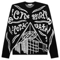 Jacquard Logo Jumper Sweater Black Ecru